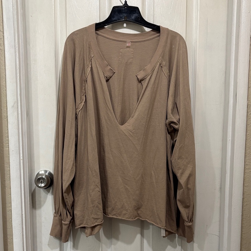FP Movement by Free People Tan Long Sleeve Top